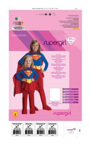 Disfraz De Supergirl Para Niño - Mediano