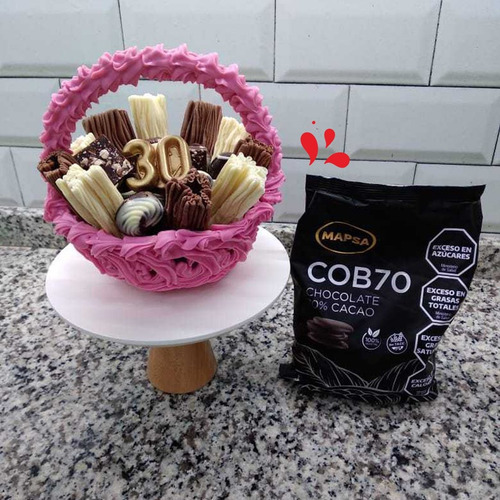 Chocolate Cobertura Cob70 % Cacao 100%vegetal 500g Mapsa Fw