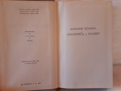 Imagen 4 de 8 de Madame Bovary Salammbo Gustave Flaubert Vergara Tapa Dura