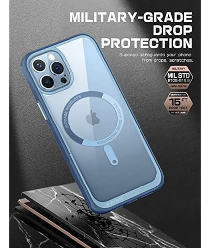 Funda Para iPhone 13 Pro Max Resistente Azul Celeste
