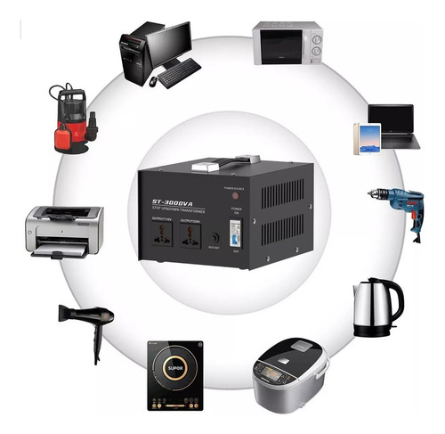 Transformador Elevador Convertidor De Tensión 3000w 110-220v