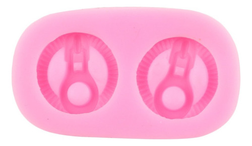 4pcs Molde De Silicona Cremallera De Cadena Fondant Resina