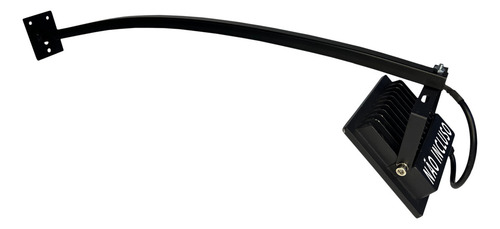 Kit 4 Suporte Braço Para Refletor Led Comum Curvado 60 Cm Cor Preto