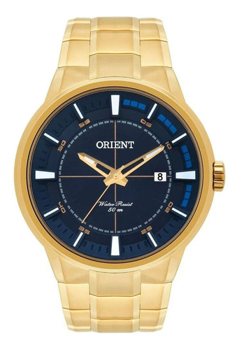 Relógio Orient Masculino Dourado Mgss1137 D2kx