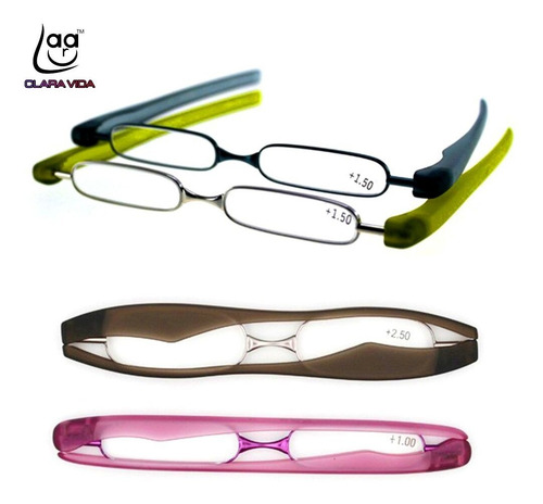 Imagen 3 de 8 de Gafas De Lectura 360 Giratoria Plegable Ligero Mini Hombres