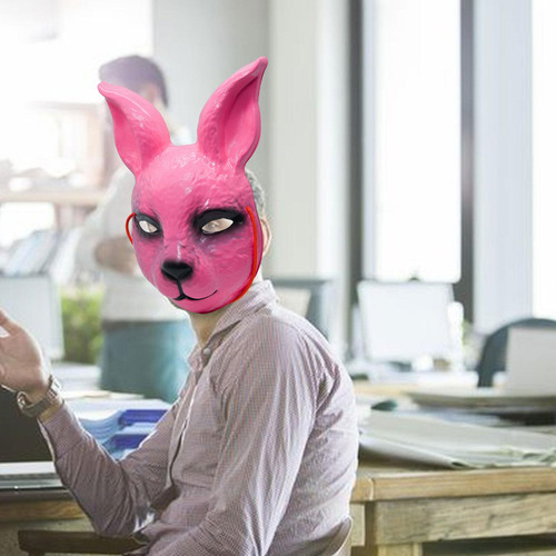Máscara De Conejo 3d, Máscara De Animal Aterrador, Rosa