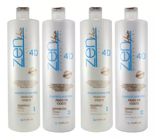 2 Unidades Escova Zen Hair 4d Ojon E Queratina 4x1litro