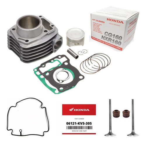 Cilindro Honda Cg Fan/titan/bros 160 + Valvulas + Juntas