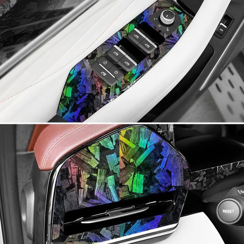 ` Vinil Fibra Carbon Glossy Wrap Automotriz Envoltura