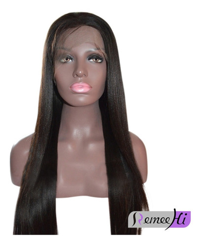 Remeehi Yaki Straight Front Lace Wigs With 100% Human Hair