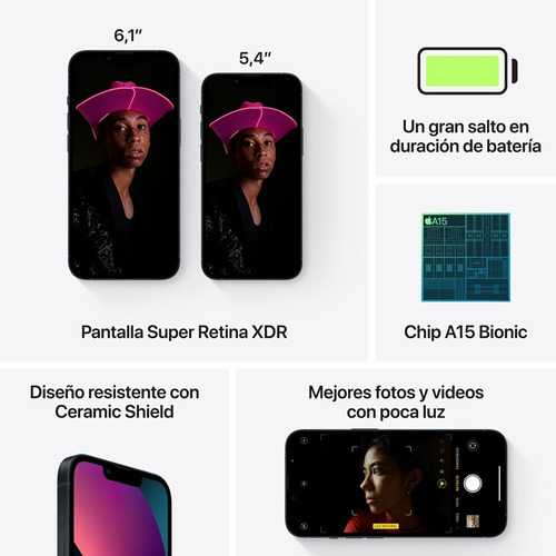 Imagen 7 de 9 de Apple iPhone 13 (128 GB) - Azul medianoche