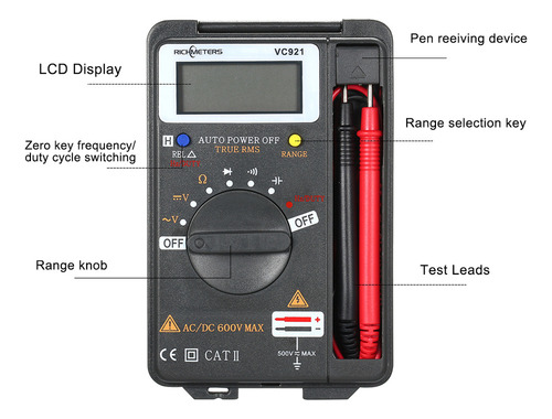 Digital Multimeter Handheld Mini Ac/dc Voltage Tester