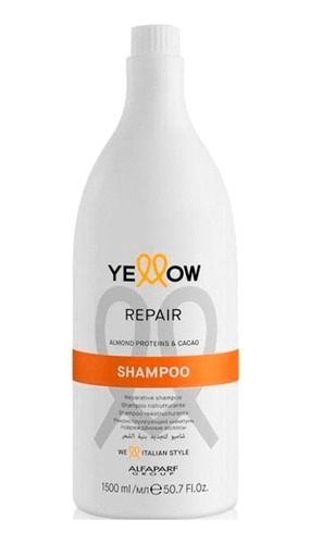 Alfaparf Yellow Shampoo Reparación Almendra & Cacao 1500ml