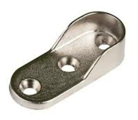 Caño Barral Oval Cromado Placard 1 Metro + Soportes