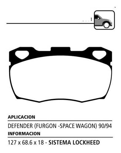 Juego Pastillas De Freno Litton Defender Furgon-space Wagon