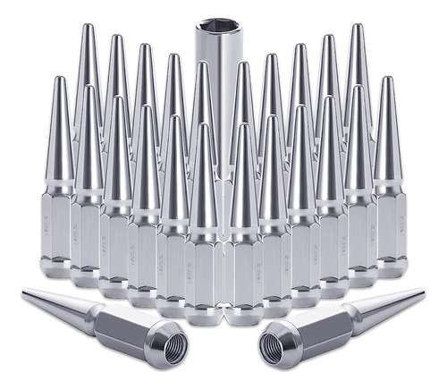 Lichamp 24pcs M14x1.5 Tuercas De Punta Para Camiones, Parcia