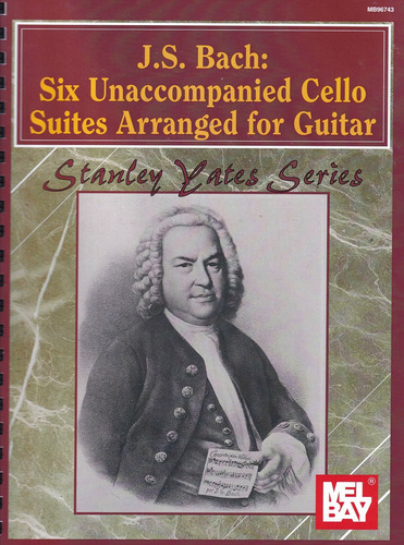 J.s.bach: 6 Unaccompanied Cello Suites, Arranged For Guitar.