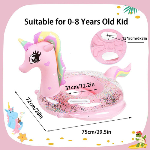 Flotador De Piscina Umbworld Unicorn Para Bebés De 0 A 8 Año