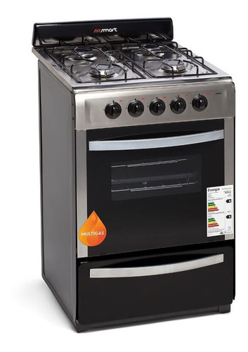 Imagen 1 de 5 de Cocina 56 Cm Inoxidable Multigas Martiri Smart Plata Nueva!