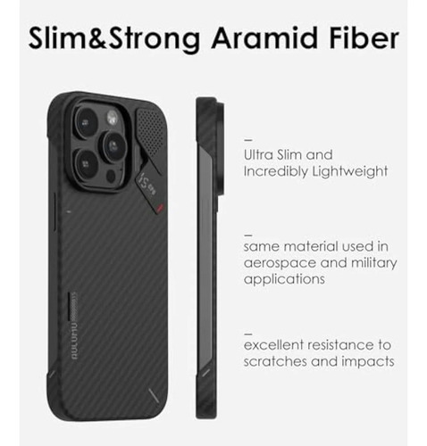 *. *. Capa De Fibra De Aramida Aulumu Para iPhone 15 Pro |.