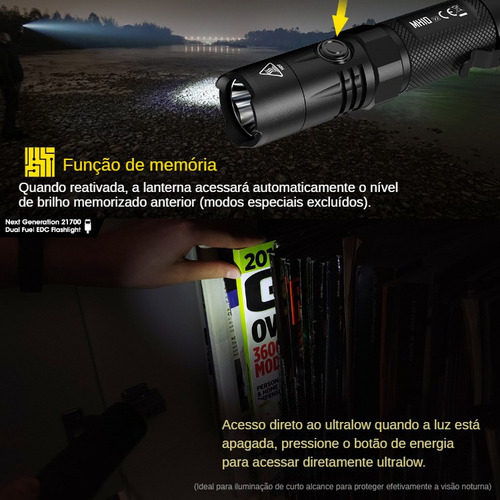 Nitechere Mh10v2 Linterna De Luz Fuerte 1200lm Táctica Flash
