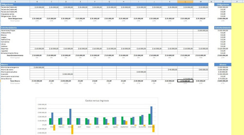 Planilla Excel - Control De Ingresos Egresos Mensual Anual
