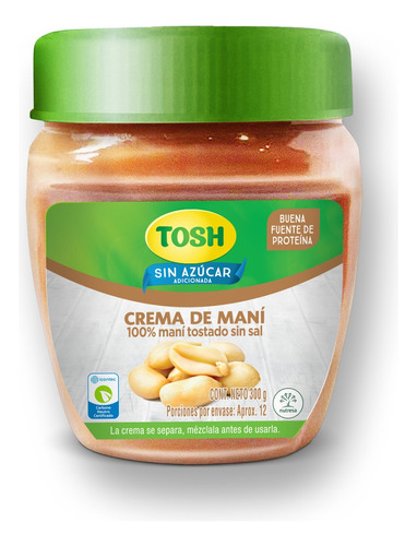 Crema Maní Tosh 300 Gr - g