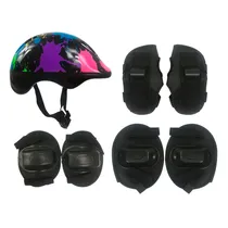 Comprar Kit De Proteção C\u002F Capacete Joelheiras Cotoveleiras Infantil