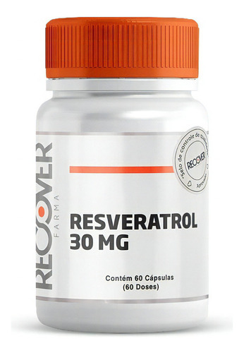 Resveratrol 30mg : Antioxidante 60 Cápsulas Sabor Natural
