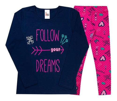 Imagem 6 de 8 de Kit 4 Conjuntos Infantil Feminino Blusa Princesinha Cotton