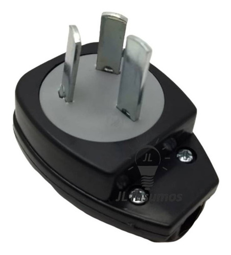 Imagen 3 de 6 de Pack 10 Ficha Macho Y Hembra 3 Patas 10a 220v
