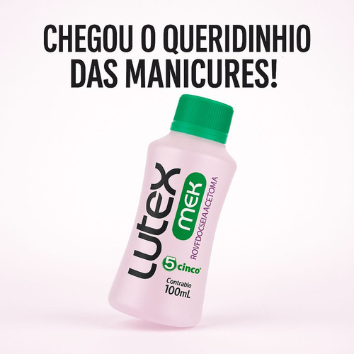 Kit 3 Remov. Profissional Lutex Mek 100ml A Queridinha Top