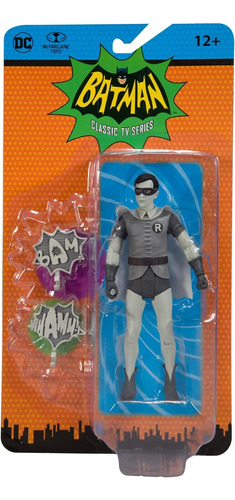 Mcfarlane Dc Retro Batman 66 Robin  Diseño Blanco Y Negro 