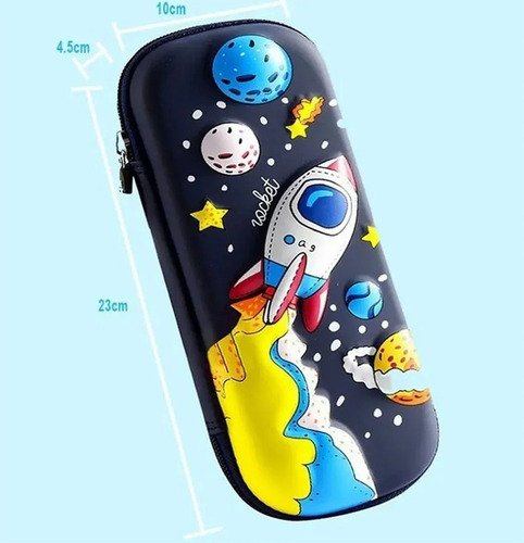 Lapicera 3d Estuche De Lápices Para Niños Cohete O Unicornio