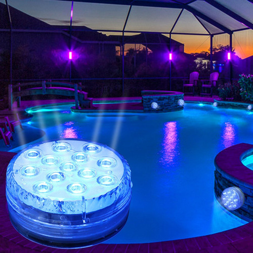 . Ip68 Impermeable Piscina Lámpara Led Funciona Con Batería