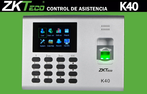 Reloj Control De Asistencia Por Huella Digital K40 Zkteco