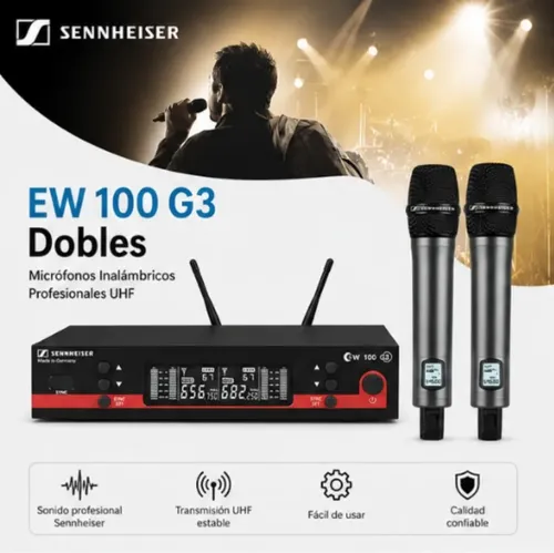 Kit De Microfone Profissional Sennheiser Ew100 G3 | MercadoLivre