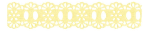 Passa Fita 2,3cm Crochê Mod.34 Marilda Aviamentos 10m Cor 201 - Amarelo