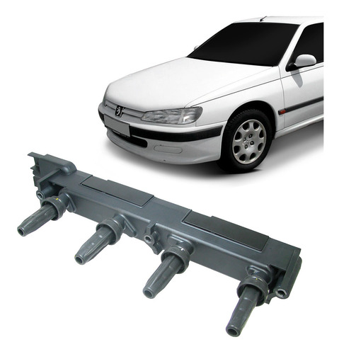 Bobina De Ignição Peugeot 406 1.8 2.0 16v 4 Pinos Gc4064