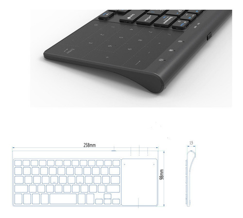 Teclado Inalámbrico Slim Con Touchpad Android Windows Tv Box