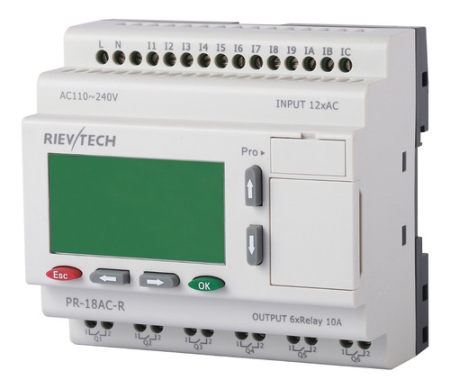 Plc Controlador Logico Programable 220v 10e 4s Rele Rievtech