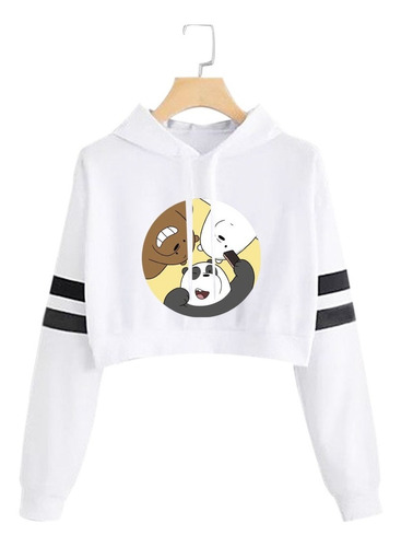 Buzo Buso Saco Hoodies Blanco Mujer Niña Osos Escandalosos