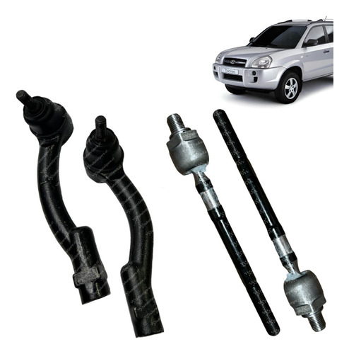 Kit Terminales + Axiales Direccion Hyundai Tucson 2004-2008