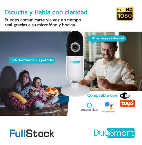 Wi-fi Cámara Interior Ultrapequeña 1080p /amazon/google/tuya Color Blanco