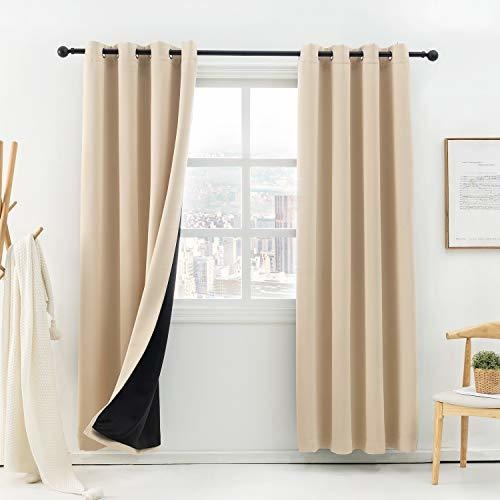 Anjee - Cortinas Opacas Para Dormitorio, 84 Pulgadas De Larg