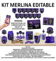 Comprar Kit Imprimible Merlina Addams Serie Wednesday Candy Bar