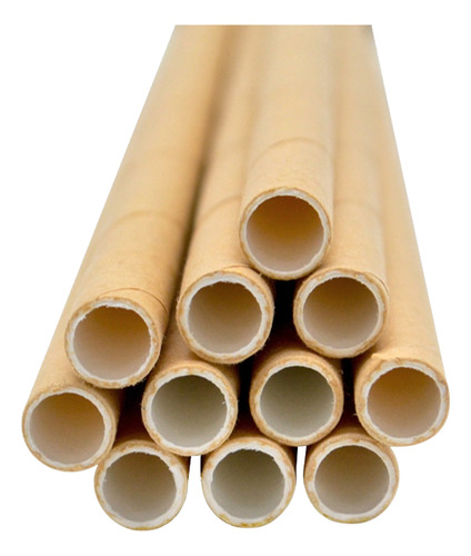 100 Popotes Desechables Con Envoltura - 100% Biodegradables