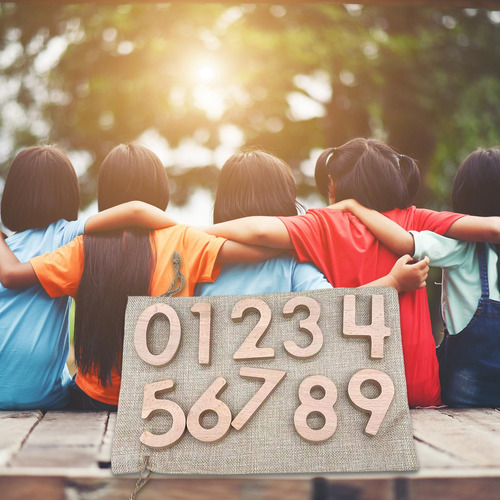 10x Bloques De Construcción Contando Para Niños Pequeños