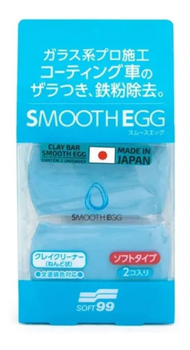 Clay Bar Smooth Egg Macia Com 2 Unidades 50g Soft99  