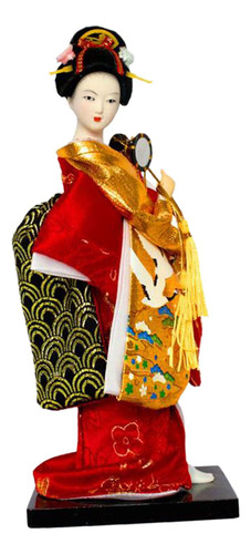 Muñeca Con Kimono De Geisha Japonesa, Figura Coleccionable